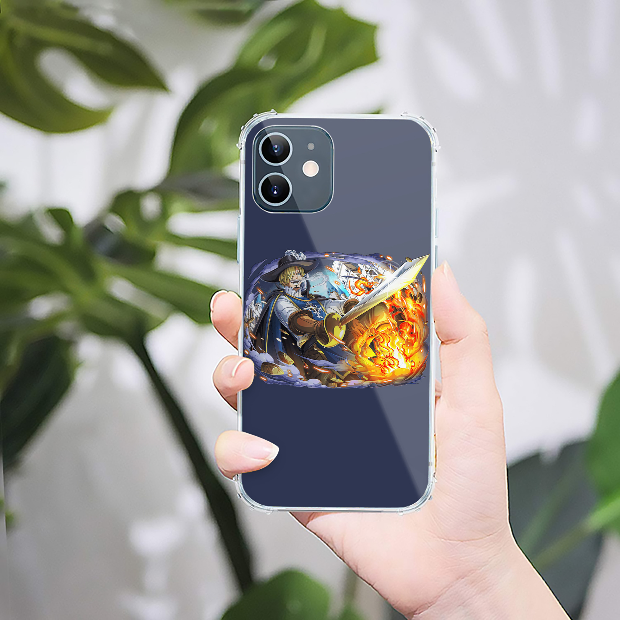 （画像用） ワンピース サンジ ONE PIECE Sanji 【iPhone 12シリーズ対応】透明スマホケース（クリアソフトケース）
